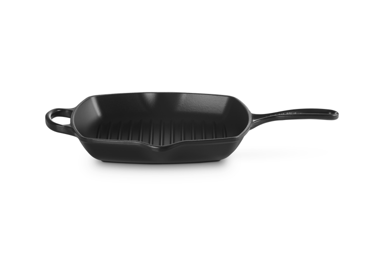 Le Creuset Signature 26cm Cast Iron Square Grillit - Satin Black | 20183260000422