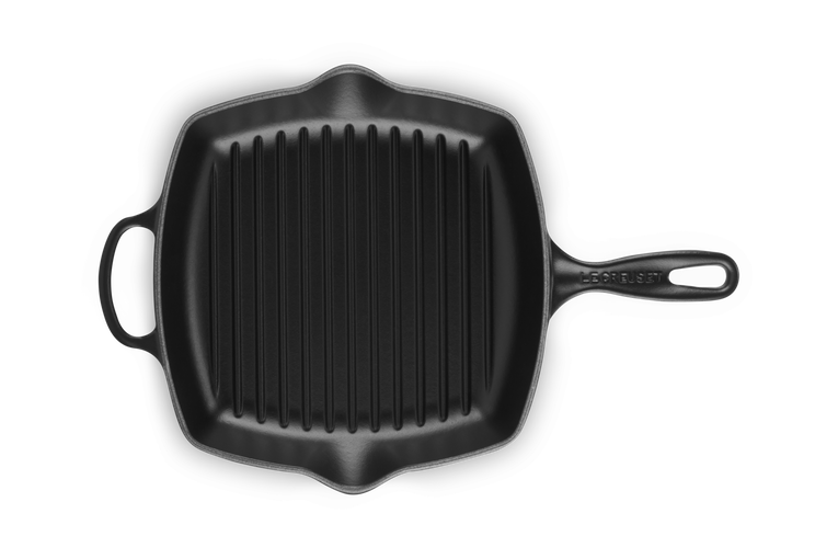 Le Creuset Signature 26cm Cast Iron Square Grillit - Satin Black | 20183260000422