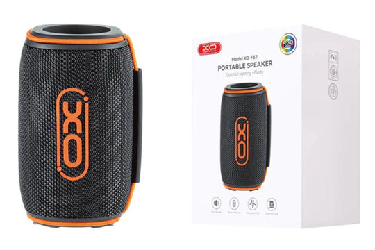 XO F57 Bamboo Outdoor 10W BT Speaker - Black + Orange | EXSXO-F57-10W