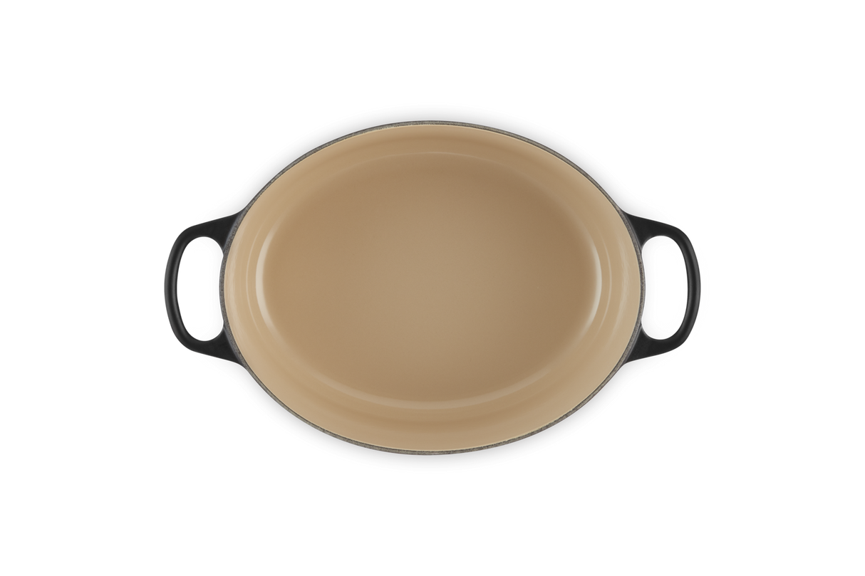 Le Creuset Signature 27cm Cast Iron Oval Casserole - Satin Black | 21178272202430