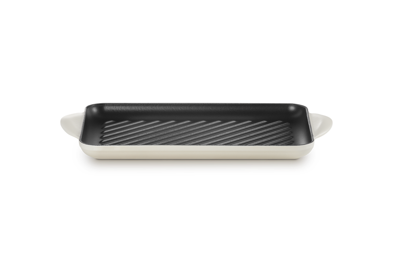 Le Creuset 32cm Cast Iron Rectangular Grill - Meringue | 20202327160460