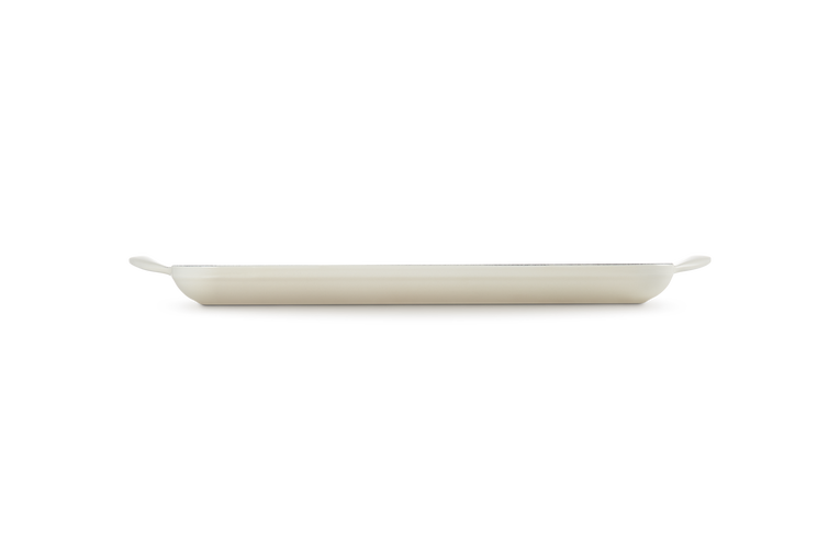 Le Creuset 32cm Cast Iron Rectangular Grill - Meringue | 20202327160460