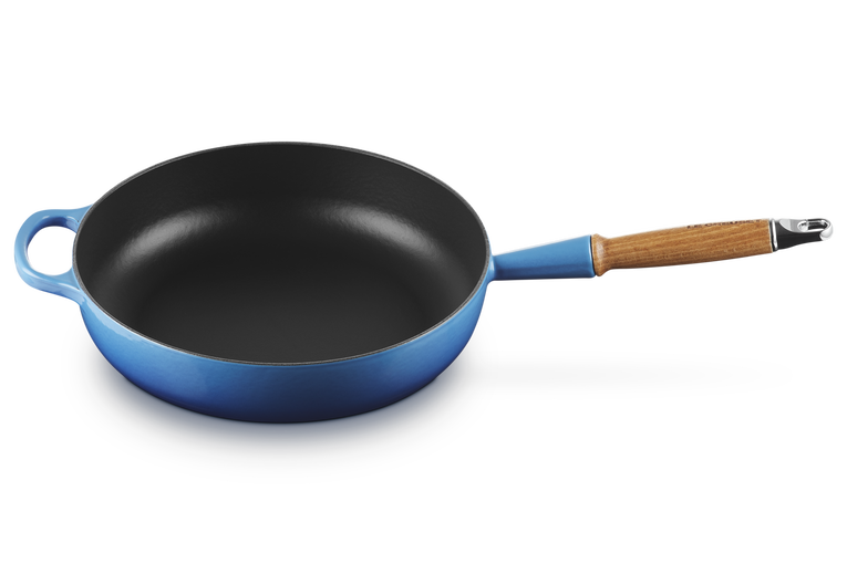 Le Creuset 28cm Cast Iron Sauté Pan with Wooden Handle - Azure | 20259282200422