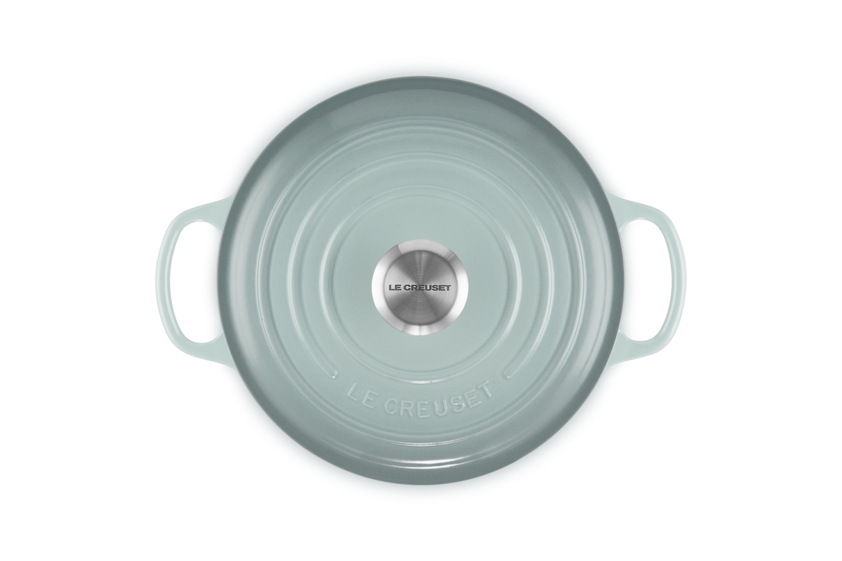 Le Creuset Signature 24cm Cast Iron Round Casserole - Sea Salt | 21177247174430