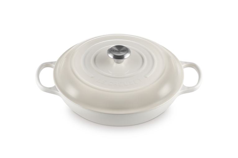 Le Creuset Signature 30cm Cast Iron Shallow Casserole - Meringue | 21180307164430