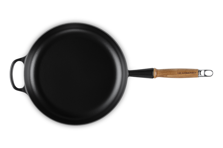 Le Creuset 28cm Cast Iron Frying Pan with Wooden Handle - Satin Black | 20258280000422