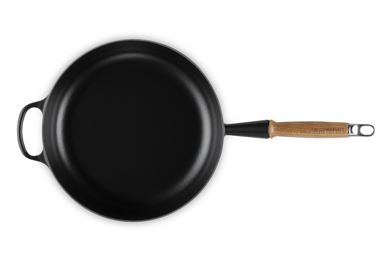 Le Creuset 28cm Cast Iron Sauté Pan with Wooden Handle - Satin Black | 20259280000422