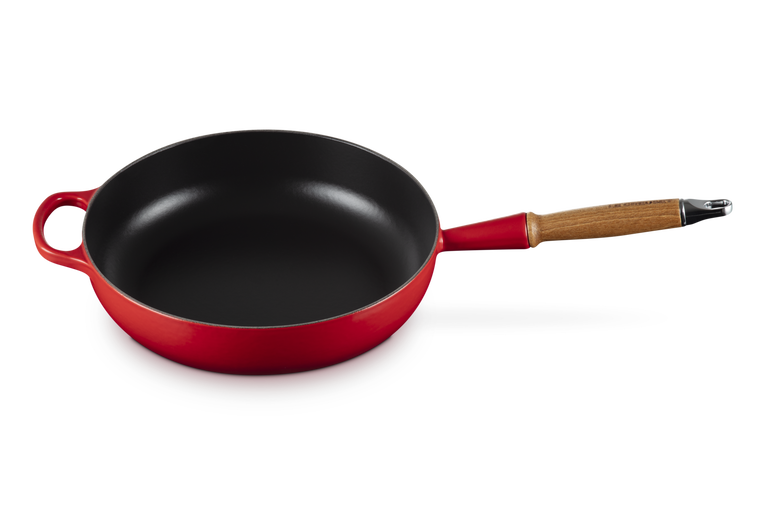 Le Creuset 28cm Cast Iron Sauté Pan with Wooden Handle - Cerise | 20259280600422