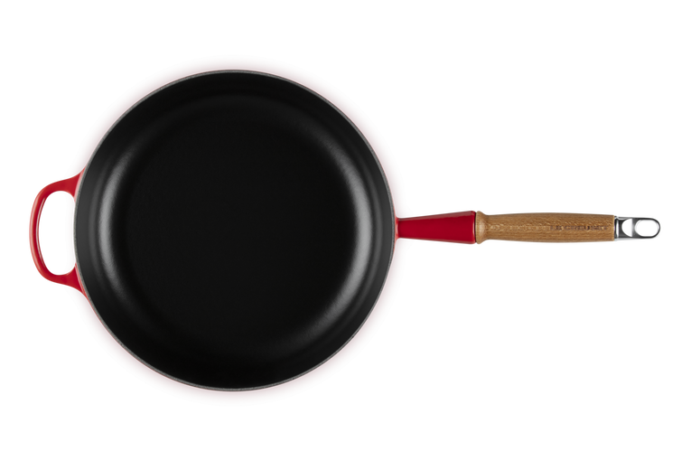 Le Creuset 28cm Cast Iron Sauté Pan with Wooden Handle - Cerise | 20259280600422