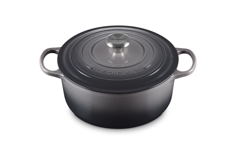 Le Creuset Signature 20cm Cast Iron Round Casserole - Flint | 21177204442430