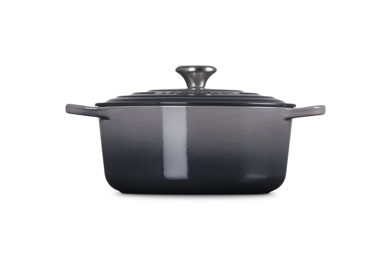 Le Creuset Signature 20cm Cast Iron Round Casserole - Flint | 21177204442430