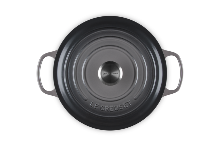 Le Creuset Signature 20cm Cast Iron Round Casserole - Flint | 21177204442430