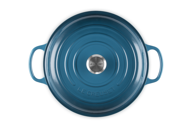 Le Creuset Signature 30cm Cast Iron Shallow Casserole - Deep Teal | 21180306422430