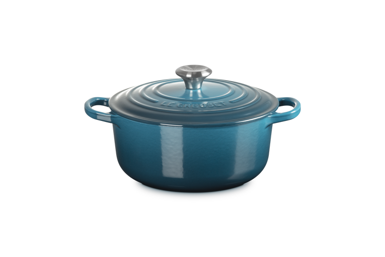 Le Creuset Signature 20cm Cast Iron Round Casserole - Deep Teal | 21177206422430