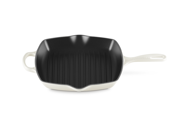 Le Creuset Signature 26cm Cast Iron Square Grillit - Meringue | 20183267160422