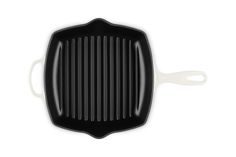 Le Creuset Signature 26cm Cast Iron Square Grillit - Meringue | 20183267160422