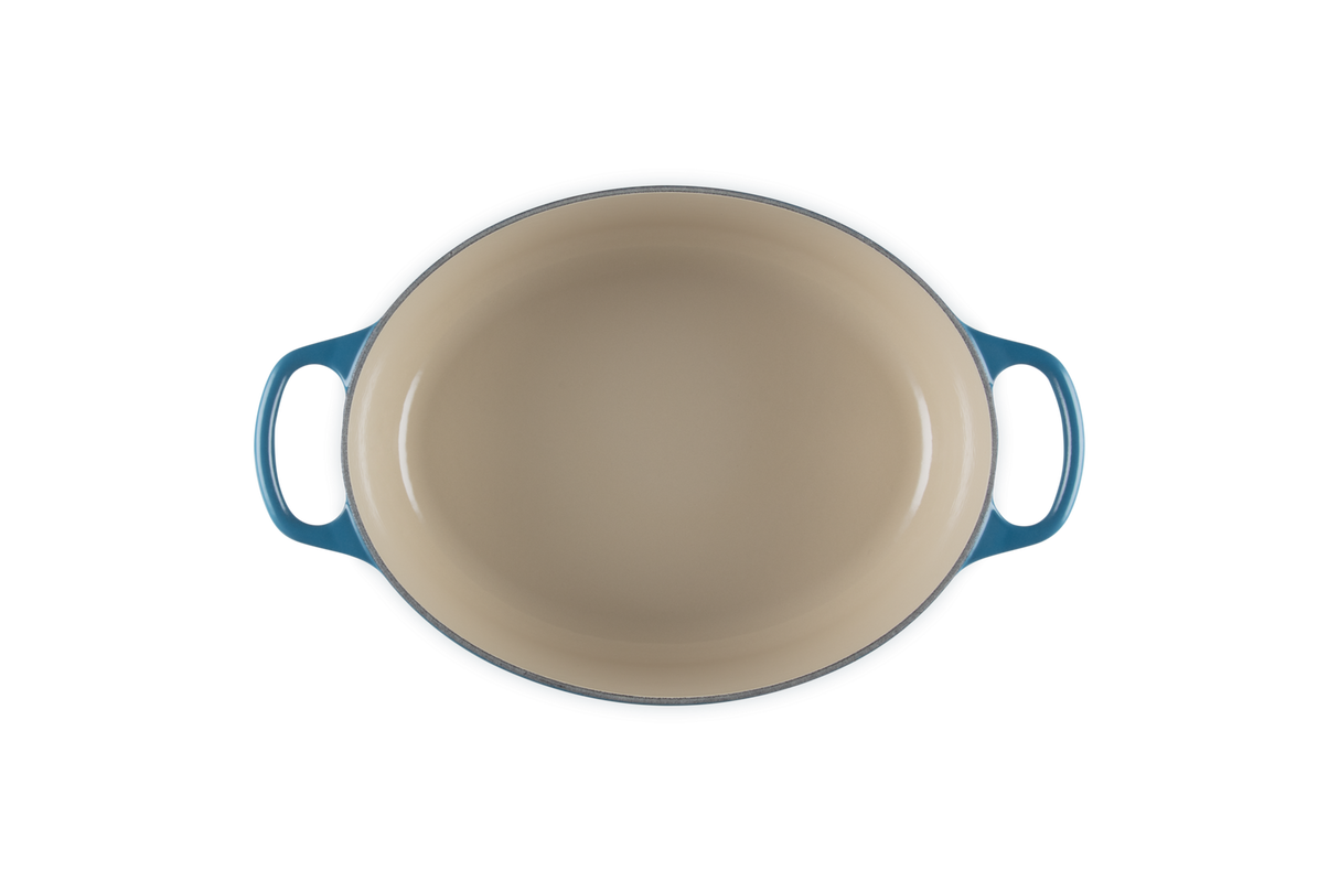 Le Creuset Signature 27cm Cast Iron Oval Casserole - Deep Teal | 21178276422430