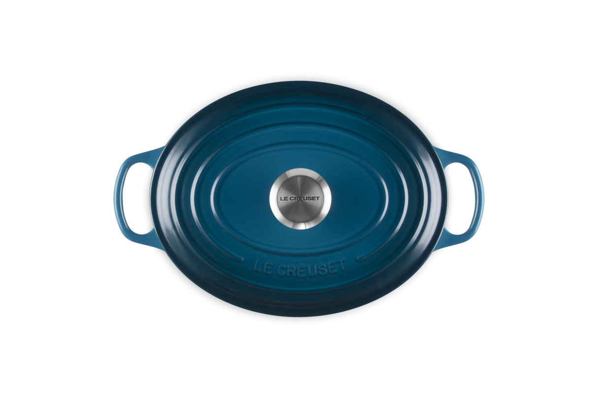 Le Creuset Signature 27cm Cast Iron Oval Casserole - Deep Teal | 21178276422430