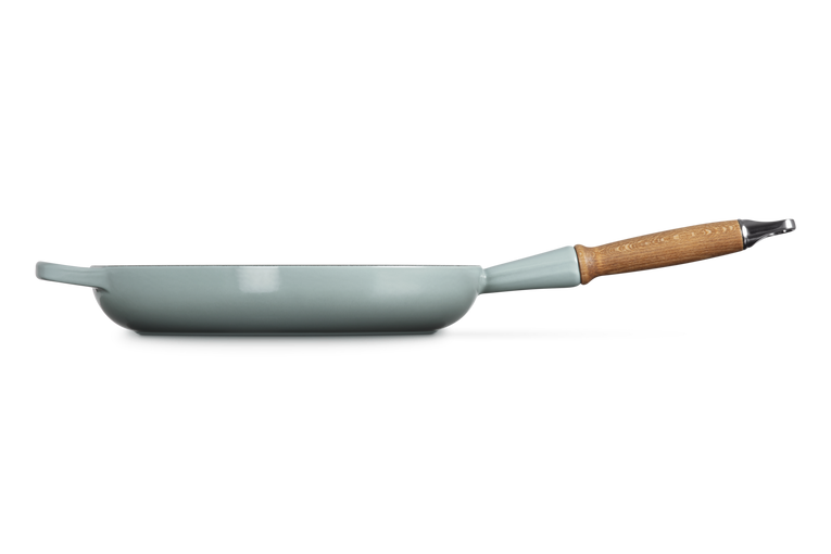 Le Creuset 28cm Cast Iron Frying Pan with Wooden Handle - Sea Salt | 20258287170422