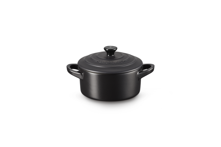 Le Creuset Stoneware 10cm Petite Casserole Dish - Satin Black | 71901100000100