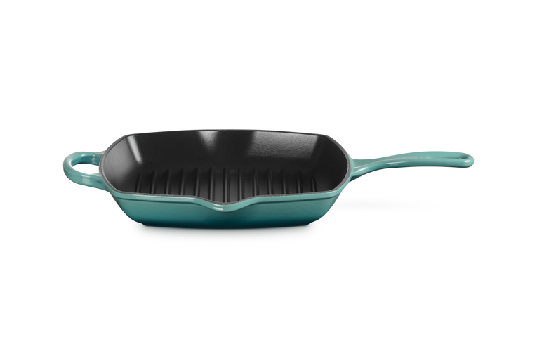 Le Creuset Signature 26cm Cast Iron Square Grillit - Bleu Riviera | 20183260990422