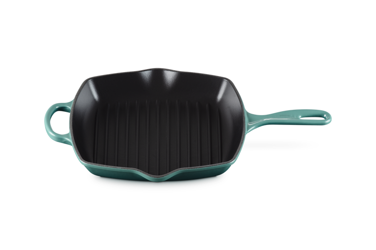 Le Creuset Signature 26cm Cast Iron Square Grillit - Bleu Riviera | 20183260990422