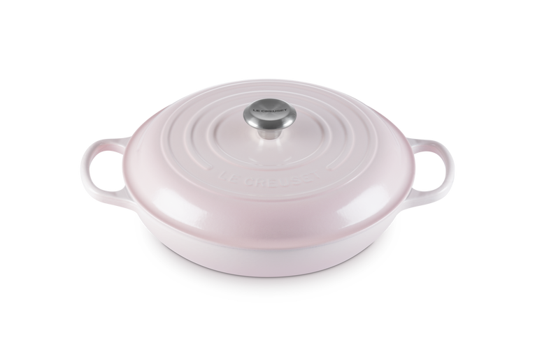 Le Creuset Signature 30cm Cast Iron Shallow Casserole - Shell Pink | 21180307774430