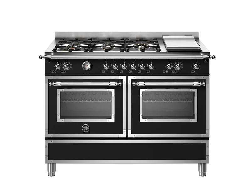DISPLAY MODEL REDUCED | Bertazzoni 120cm Dual Fuel Range Cooker - Black | HER126G2ENET
