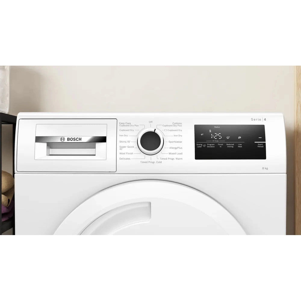 Bosch Series 4 8kg Condenser Dryer White WTN83202GB