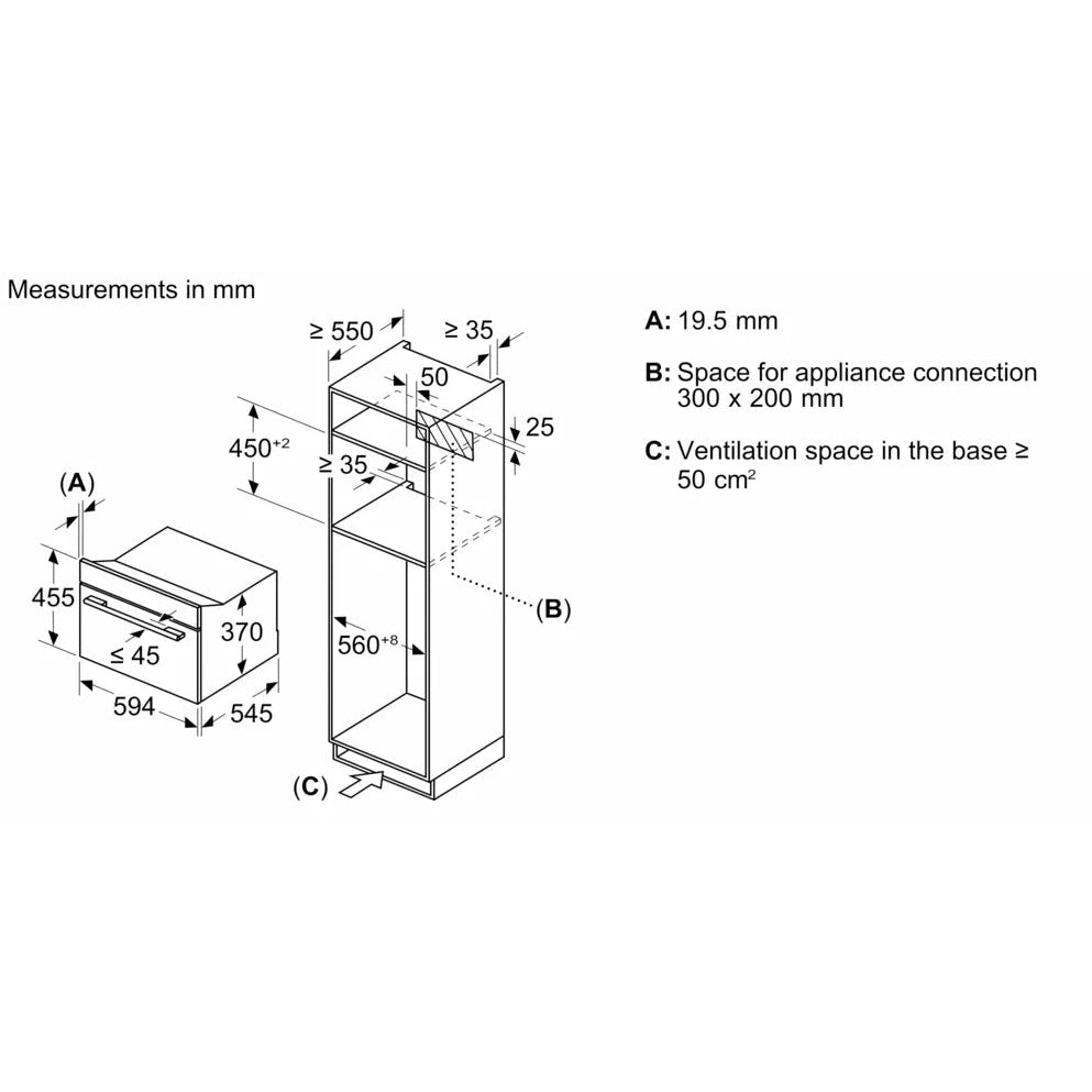 Bosch Series 8 Built In Microwave Black CEG732XB1B