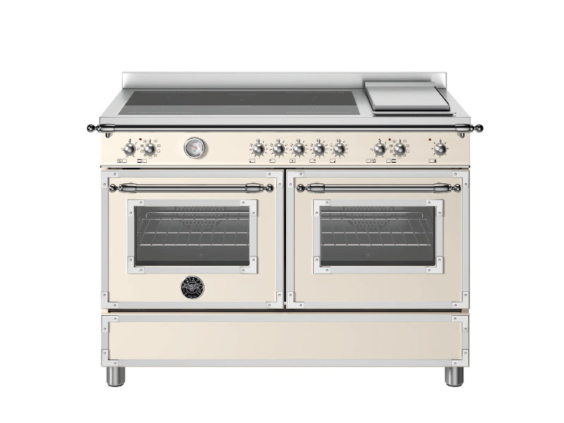 DISPLAY MODEL REDUCED | Bertazzoni 120cm Heritage Induction Range Cooker - Cream | HER125I2EAVT