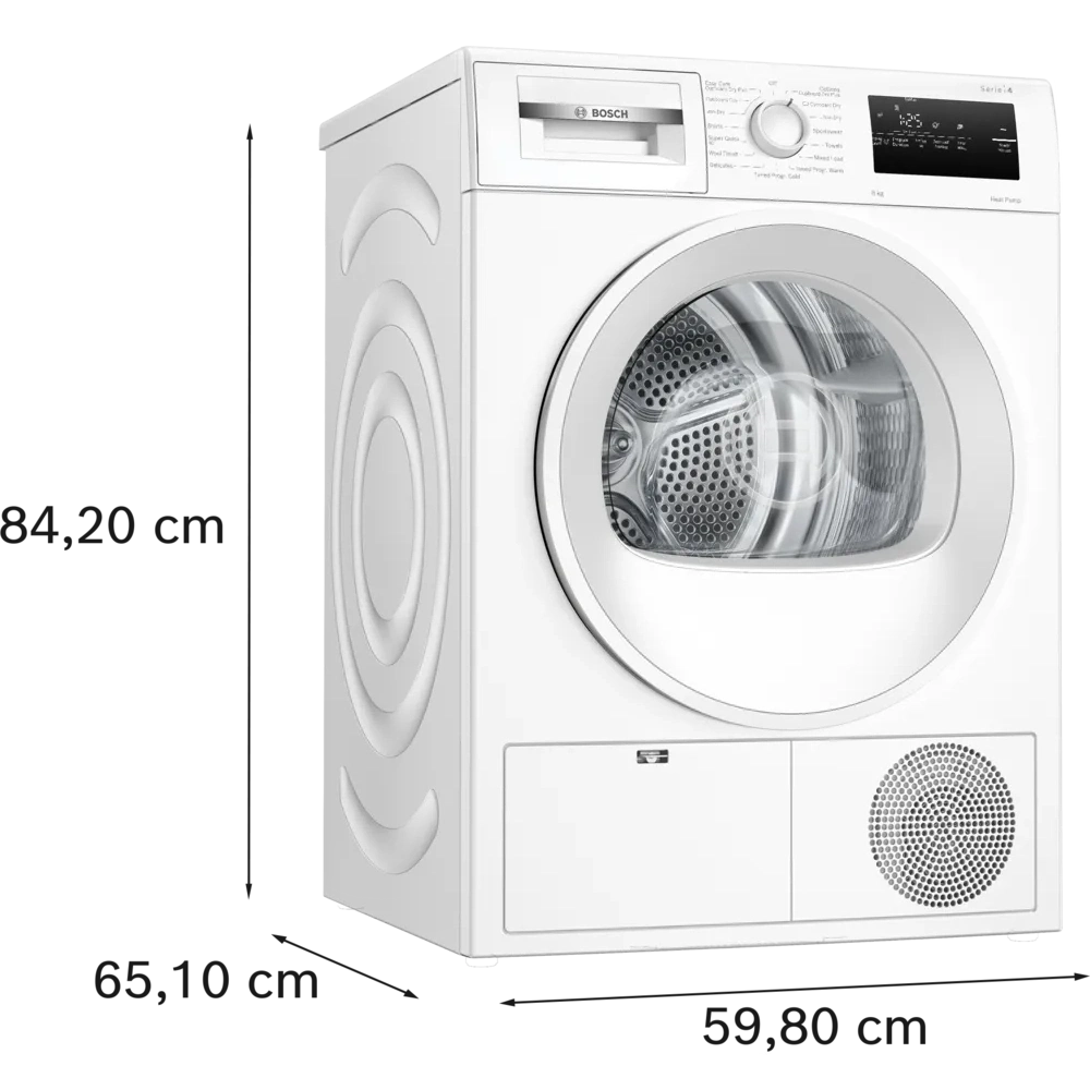 Bosch Series 4 8kg Heat Pump Dryer - White | WTH85225GB