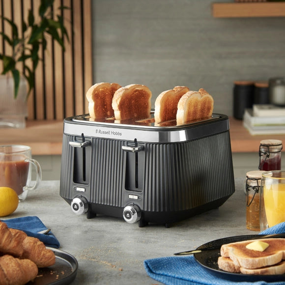 Russell Hobbs Brontë 4 Slice Toaster - Black | 26770