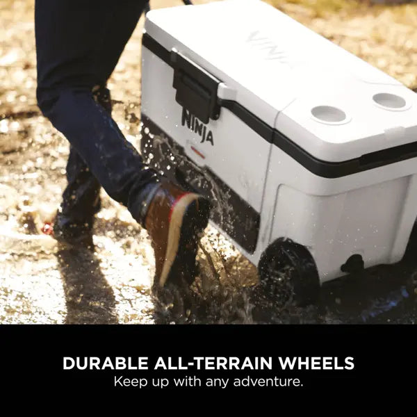 Ninja FrostVault 65QT/61L Wheeled Cooler with Dry Zone - Cloud White | FB265EUUKWH