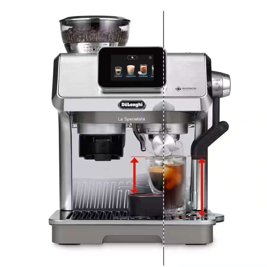 Delonghi La Specialista Touch Manual Pump Bean to Cup Coffee Machine - Stainless Steel | EC9455.M