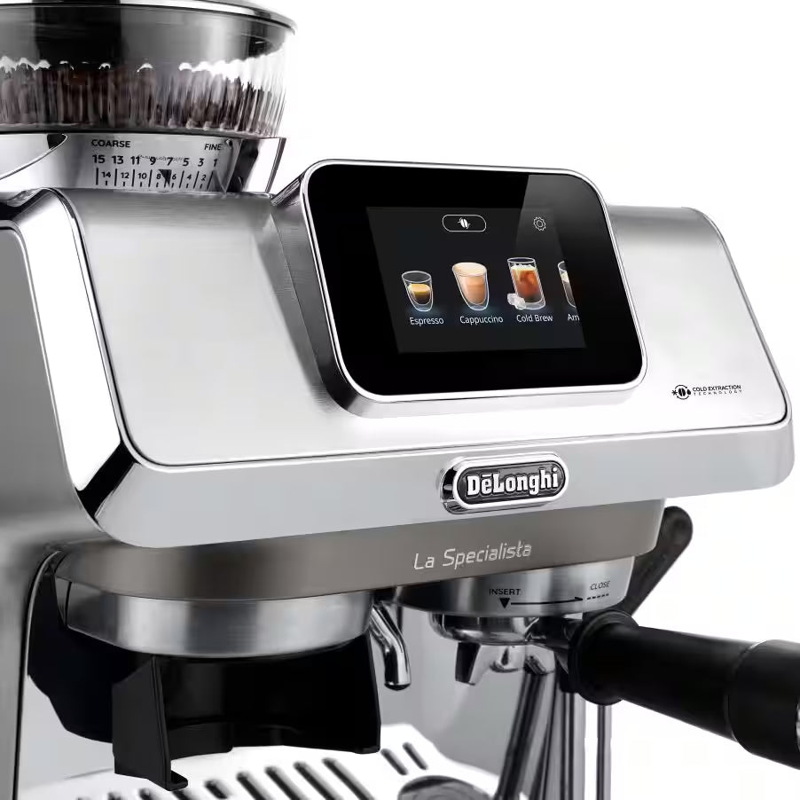 Delonghi La Specialista Touch Manual Pump Bean to Cup Coffee Machine - Stainless Steel | EC9455.M