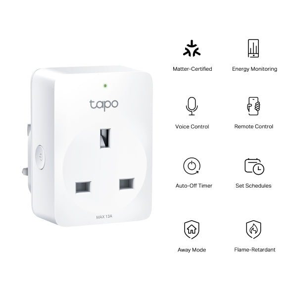 Tapo Mini Smart Wi-Fi Plug Energy Monitoring 4pk | TAPOP110M(4-PACK)