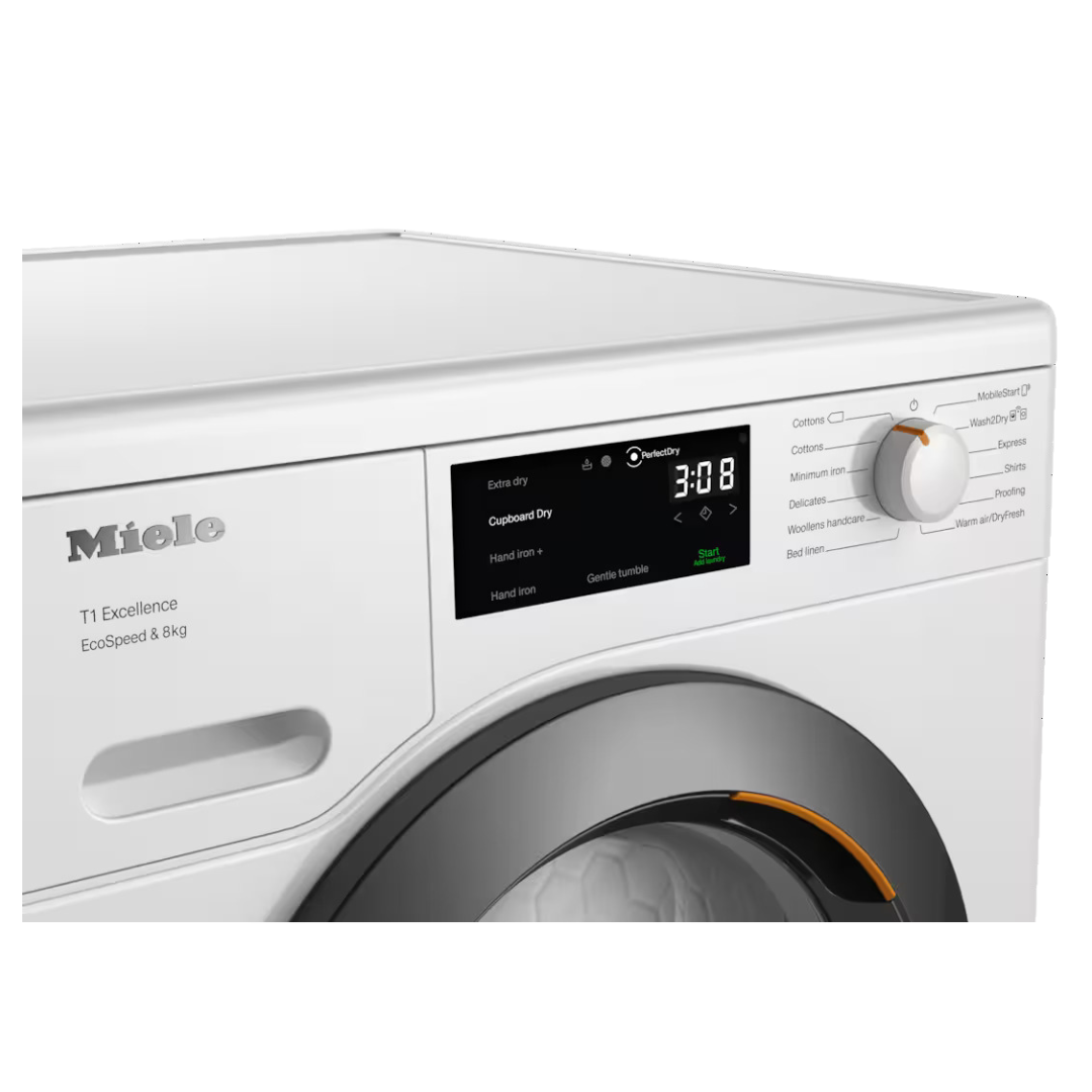 Miele Heat pump tumble dryer, 8kg, Graphite Grey Door | Chrome Edition | TEC 645 WP