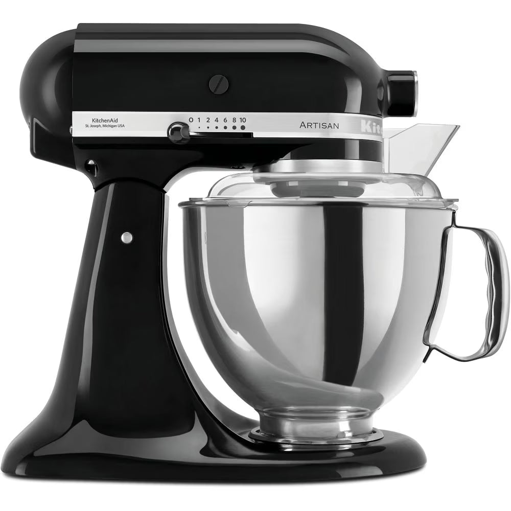 KitchenAid Mixer Tilt-Head 4.8L Artisan With Accessories - Onyx Black | 5KSM175PSBOB
