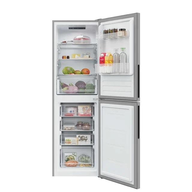 Hoover Freestanding Fridge Freezer - Silver | HVT3CLECKIHS-1