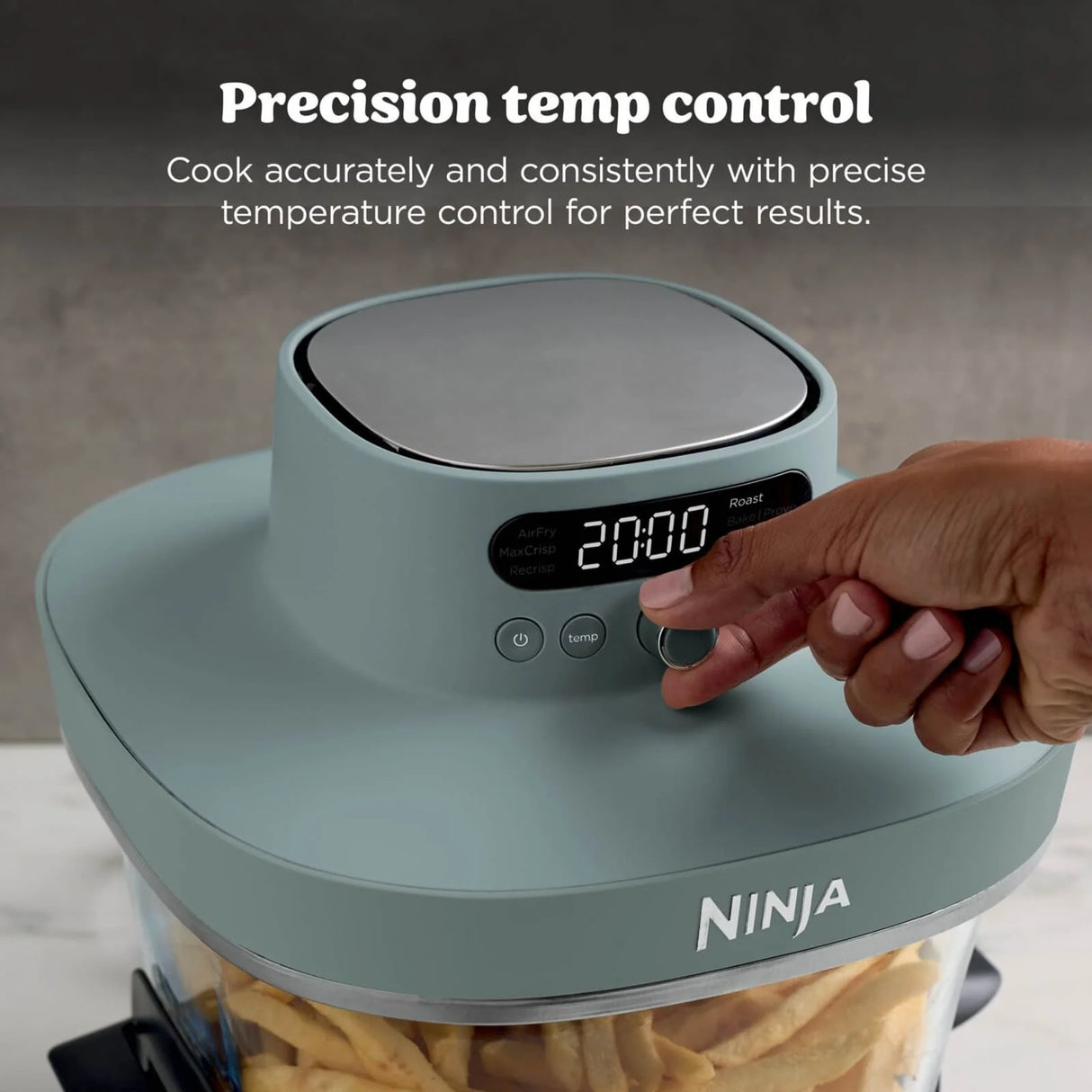 Ninja CRISPi PRO 7-in-1 XL Glass Air Fryer - Ash Grey | AS101UKGY