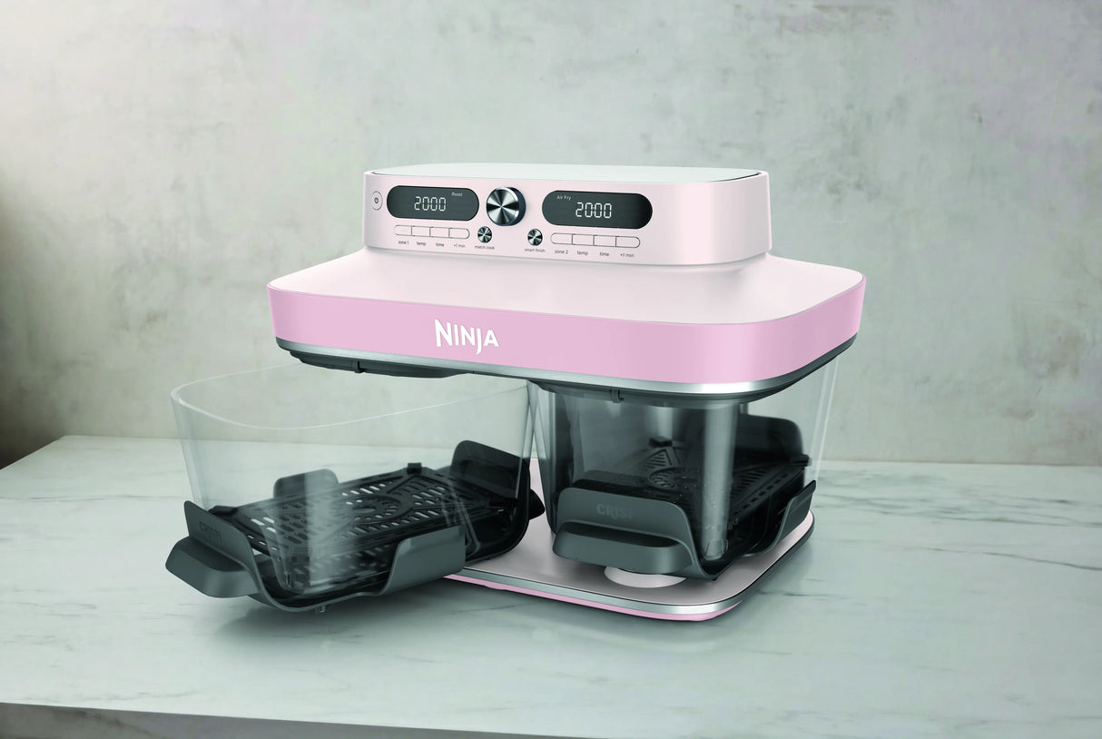Ninja CRISPi DualZone 8-Function Glass Air fryer - Rose | DD102UKPK1