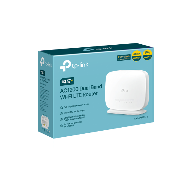 TP Link 4G+ Cat6 AC1200 Wireless Dual Band Gigabit Router | ARCHERMR515