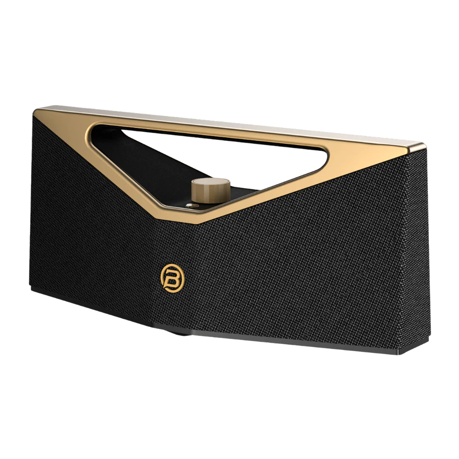 Bugani Brief Pro Portable Bluetooth Speaker with Hi-Res Audio - Black & Gold | BS12303