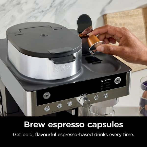 Ninja Prestige Dualbrew System Coffee Maker and Espresso Capsule Machine - Black | CFN802UK