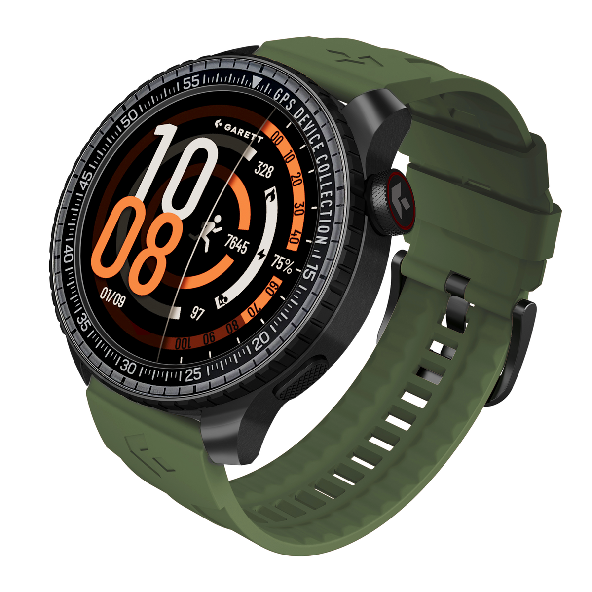 Garett Smartwatch Compass GPS - Green & Black | COMPASS GPS BLACK ST