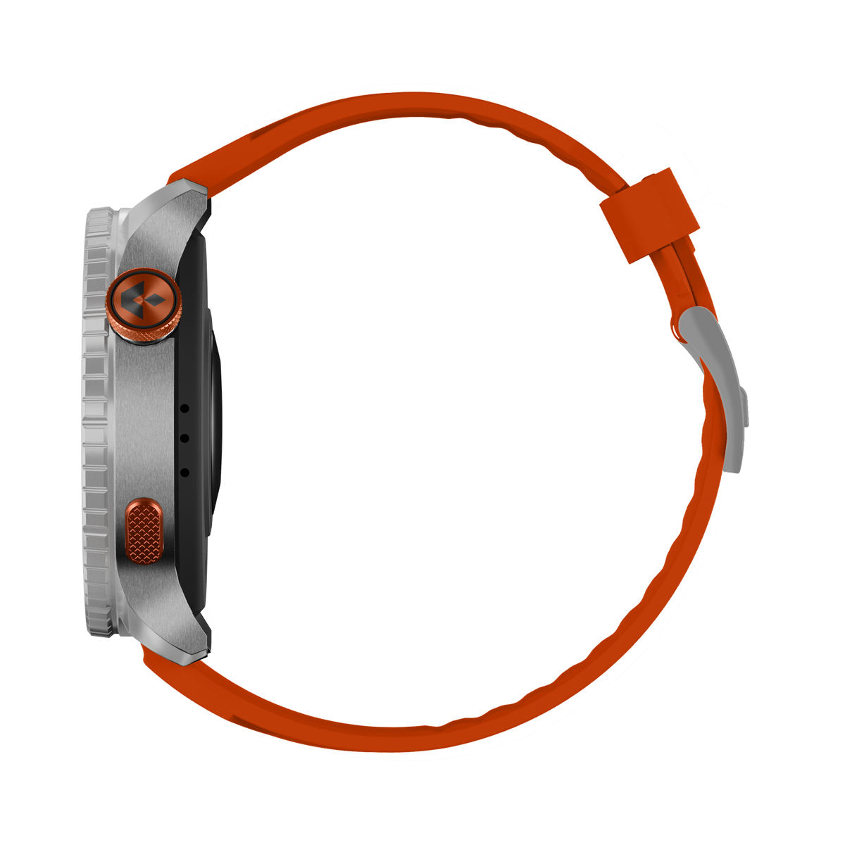 Garett Smartwatch Compass GPS - Orange & Silver | COMPASS GPS SILVER S