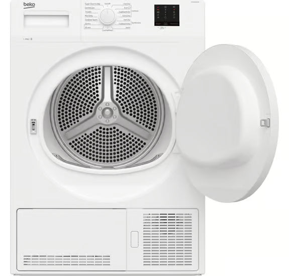 Beko 8kg Condenser Tumble Dryer with Sensor Programmes - White | DTKCE80021W