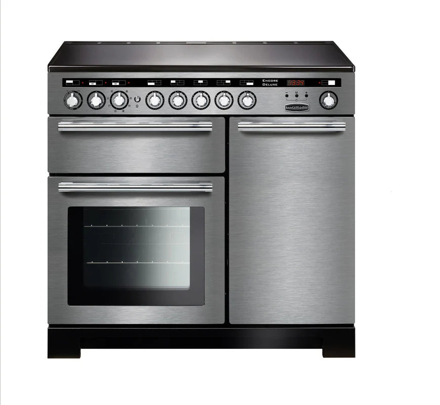 Rangemaster Encore 100cm Induction Range Cooker - Stainless Steel & Chrome | EDL100EISS/C
