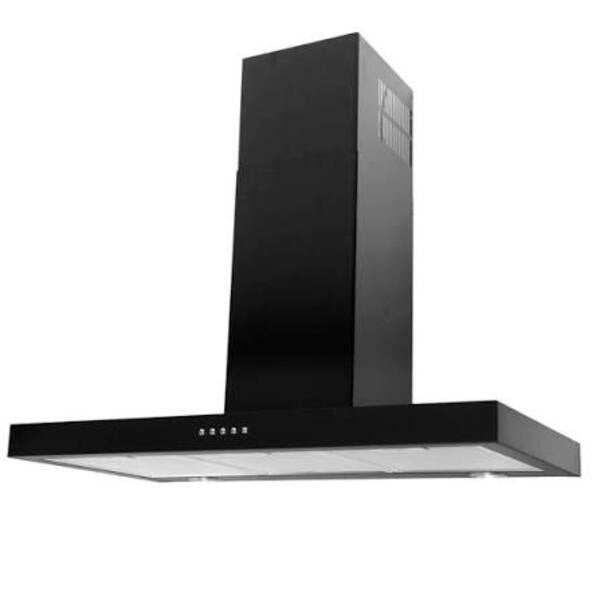 Luxair FLT 100cm Slimline Flat Cooker Hood - Black | LA-100-FLT-BLK